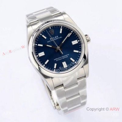 Super Clone Rolex Oyster Perpetual 36mm EW Factory 3230 904L Blue Dial Watch